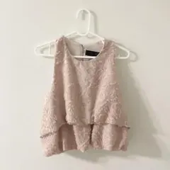 ZARA ザラ　フリンジ付きパフトップス　Mサイズ