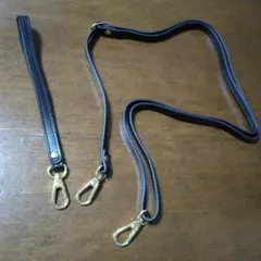 ブラックストラップ とカバンの持ち手ゴールド金具