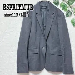 ESPRITMUR チェック柄 テーラードジャケット 1ボタン 11R