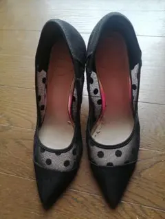【値下げ】RANDA ドット柄 シースルー パンプス