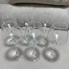 ガラス製　ワイングラス　6個セット