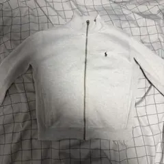 サイズ130ポロラルフローレン ジップアップパーカー グレー 短丈