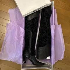 ANNA SUI 黒 レース ロングブーツのサムネイル