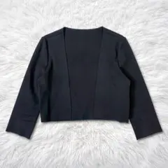 フォクシーニューヨーク　ボレロ　黒　カーディガン　40　羽織り　ポリエステル