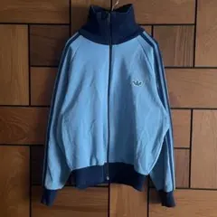 70s ~ 80s old adidas トラックジャケット XS ブルー