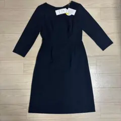 【新品タグ付】ロペピクニック 洗える ワンピース 38 ネイビー 卒業式 入学式