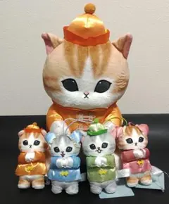 mofusand チャイナにゃんBIGぬいぐるみ チャイナにゃんマスコット 5点