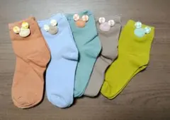 ✨️新品未使用✨️ キッズ靴下セット カラフル 5足