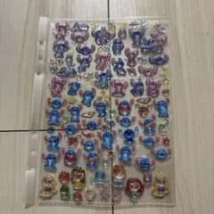 BONBON DROPシール スティッチ2種、ディズニープリンセス おすそ分け