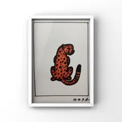 原画 手描き 一点物 『振り向くヒョウ』