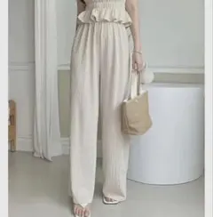 GRL オフホワイト ワイドパンツ