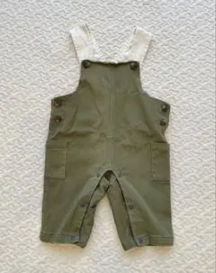 プティマイン　オリーブグリーン サロペット 80サイズ