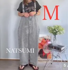 しまむら　NATSUMI フィッシャーマンデニムパンツ　淡灰　サイズＭ