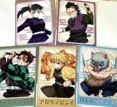 鬼滅の刃 トレーディング箔押しブロマイド　炭治郎・善逸・伊之助・カナヲ・玄弥