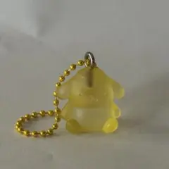 ポムポムプリン　キーホルダー　黄色　グミ　グミチュアチャーム　ボールチェーン