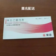 東急株主優待優待　2025年11月30日迄