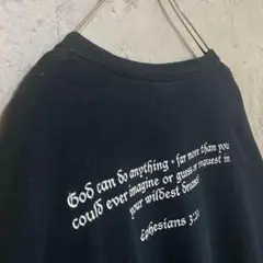 ギルダン 古着 アメリカ輸入 ハート 両面プリント Tシャツ 半袖 英文字 黒色