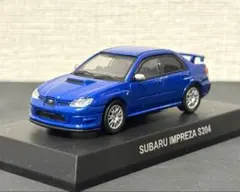 スバル インプレッサ S204 ブルー　 京商 1/64ミニカーのサムネイル