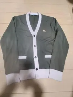 メゾンキツネ フォックスパッチ バイカラー  クラシックカーディガン