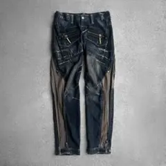 PPFM Multi Zip Panel Denim Pants Y2K 平成のサムネイル