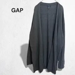ギャップ ニット カーディガン ロング丈 羽織り 長袖 綿混 シンプル XL