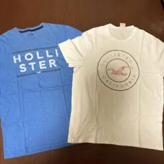 HOLLISTER Tシャツ 2枚セット (青 L, 白 M)