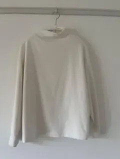 UNIQLO★ソフトニットフリースモックネック★白