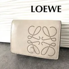 美品♪ LOEWE アナグラムトライフォールドウォレット
