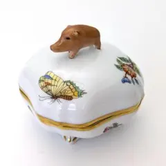 美品】HEREND ヴィクトリア プレーン 干支小筺 ひつじ ボンボニエール