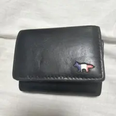 MAISON KITSUNE 三つ折り財布 ブラック