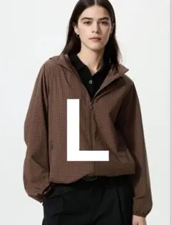 UNIQLO　ポケッタブルUVカットパーカ NANODESIGN チェック　L