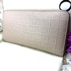 ✨人気モデル✨ロエベ 長財布 リピート アナグラム レザー 本革 ハニー 