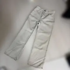 GU ベージュ ストレートスラックス サイズM