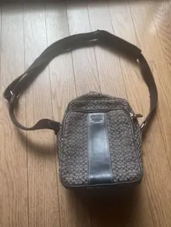COACH シグネチャー柄 ショルダーバッグ ブラック
