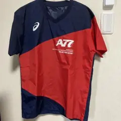 ASICS バレーボール シャツ 赤/紺