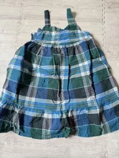 最終値下げ　無印　ノースリーブ チェック柄ワンピース　120cm