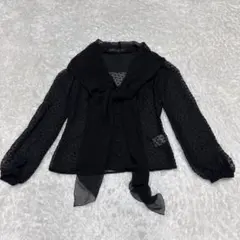 NOVESPAZIO ノーベスパジオ ドット柄透け感トップス ブラウス 長袖のサムネイル