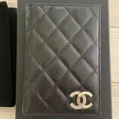 ★CHANEL シャネルマトラッセ ココマーク パスポートケース ブラック★
