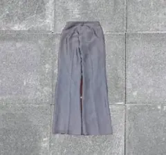 グレー ストレートパンツ ハイウエスト