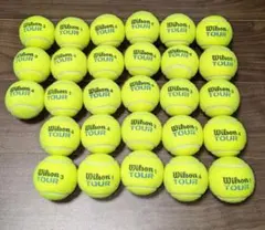 中古硬式テニスボール（Wilson TOUR Standard）２４個