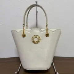 美品　HANAE MORI ハナエモリ ハンドバッグ ゴールド金具　レザー　上品のサムネイル