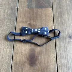 ネイビー 水玉 蝶ネクタイ