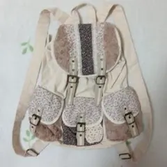 【三連休☆特別タイムセール中】☆フラワープリントファーリュック☆