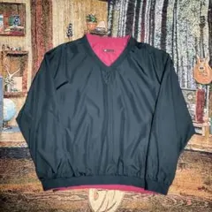 US古着 スポーツMIX　ウォームアップナイロンプルオーバー　リバーシブル