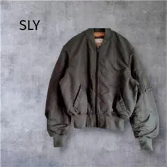 SLY MA1風 中綿 ジャケット カーキ Fサイズ ビッグシルエット 秋冬