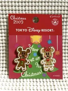 ディズニー　クリスマス　2009 ピンバッジ　ミッキー　ミニー