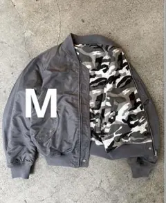 【完売品】belvet リバーシブルma1 カモ柄 グレー Mサイズ