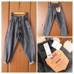 新品 WEGO MOM TAPERED ウエストフリル ワイドテーパードデニム