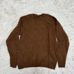 UNIQLO ユニクロ　プレミアムラムクルーネックセーター　ブラウン