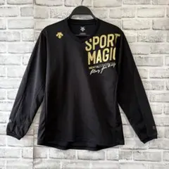 デサント スポーツマジック ドライ 長袖シャツ S バレーボール 練習 黒 金のサムネイル